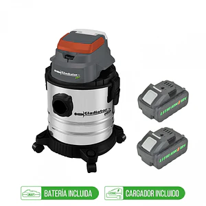 ASPIRADORA INALAMBRICA GLADIATOR 18V.20LT.2BAT.2AH+CARGADOR 054775