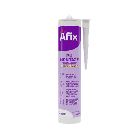 ADH. MONTAJE POLIURETAN AFIX BEIGE 310ML 4099681