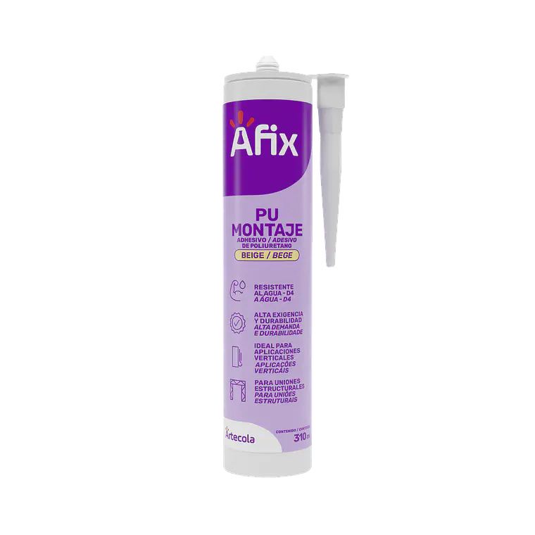 ADH. MONTAJE POLIURETAN AFIX BEIGE 310ML 4099681 1