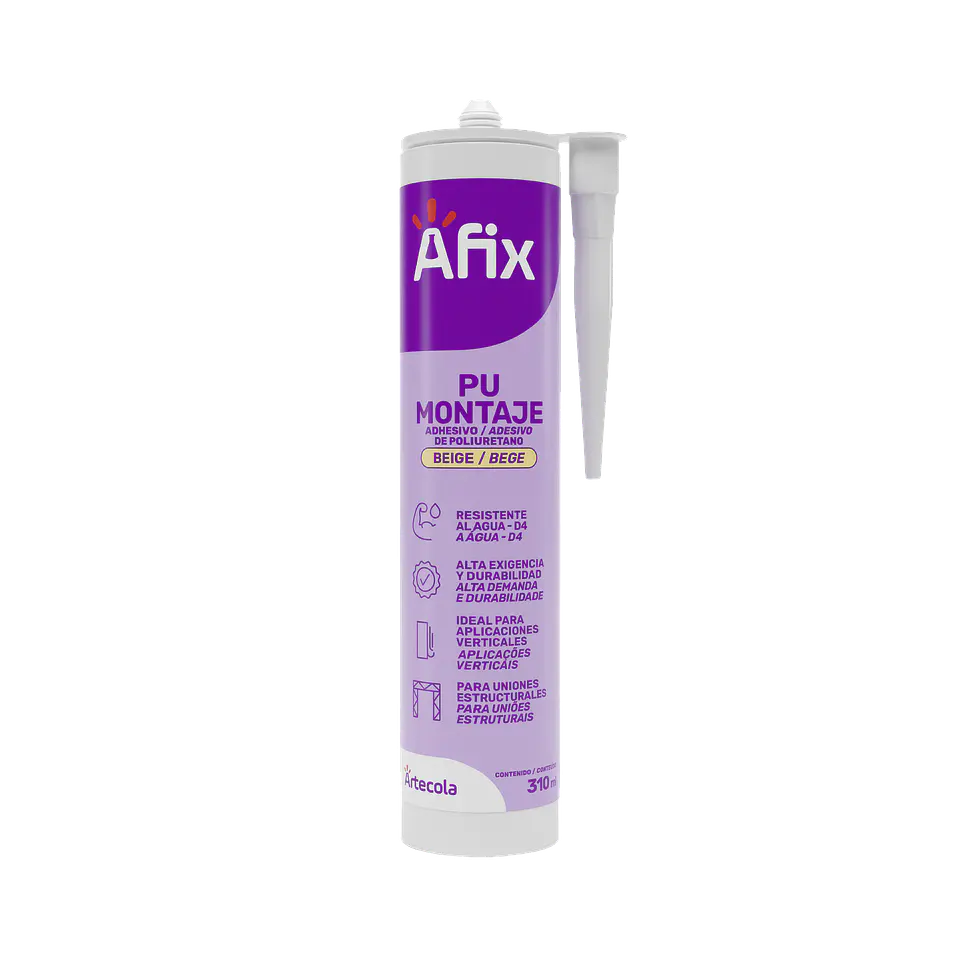 ADH. MONTAJE POLIURETAN AFIX BEIGE 310ML 4099681 1