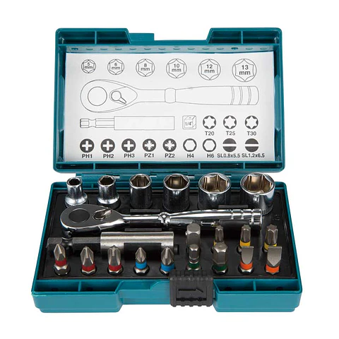 SET PUNTAS/LLAVE MAKITA 21PZ.B-54081