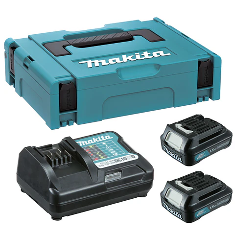 CARGADOR BATERIA MAKITA KIT 12V.+2 BAT.1.5 197644-6 MKP1WY1
