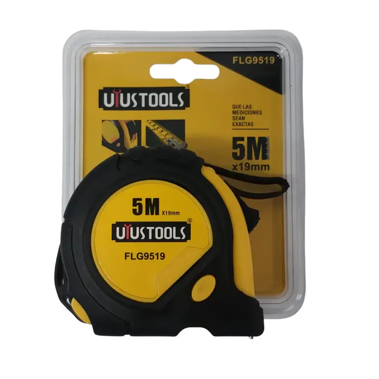 HUINCHA MEDIR UYUSTOOLS 5,0M C/GOMA FLG519/FLG9519 1