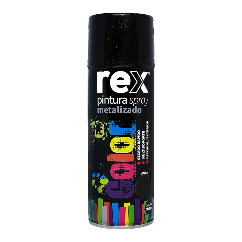 SPRAY REX METALICO NEGRO 400 ML.60027 1