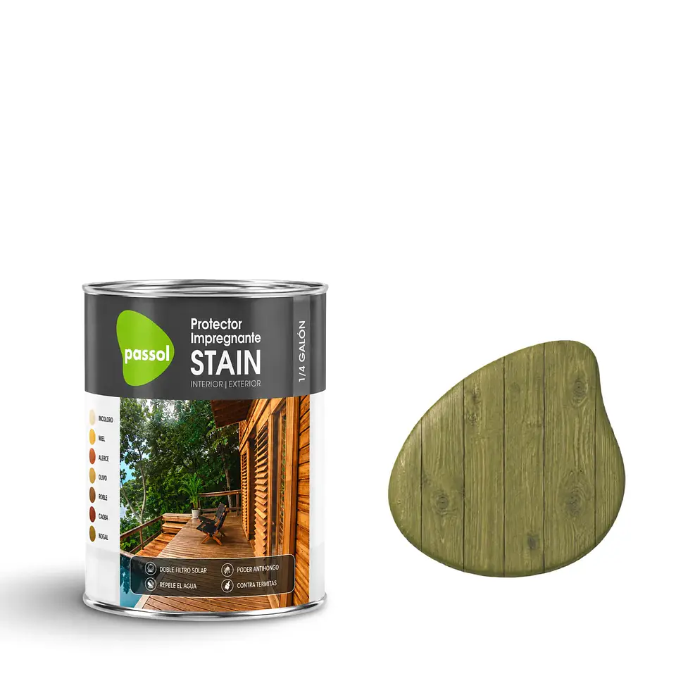 IMPREGNANTE STAIN PASSOL OLIVO 1/4 GLN.0440027 1