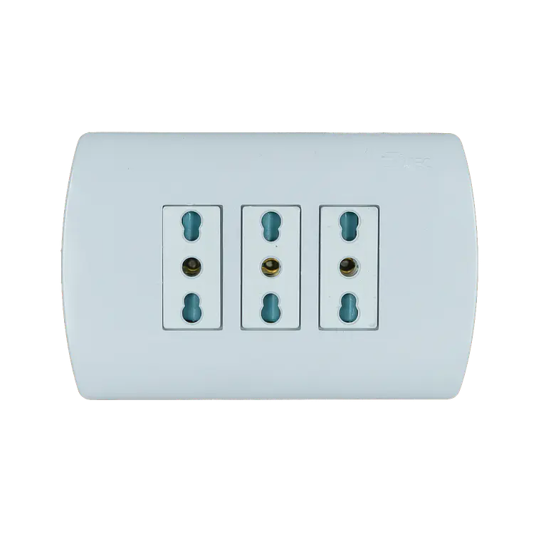 0200TA0510 ENCHUFE MEC EMB.TRIPLE 10/16 A.BLANCO 1