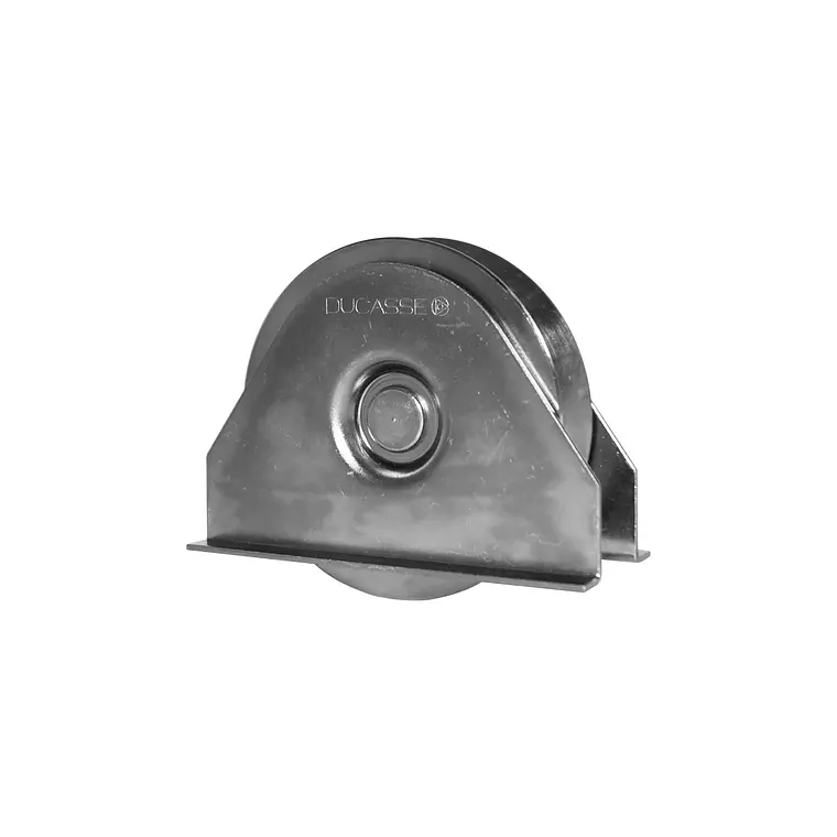 RUEDA PORTON C/PLACA 100MM.(4
