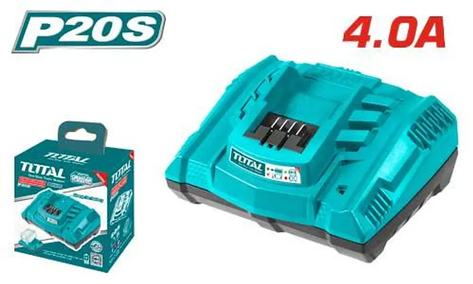 CARGADOR BATERIA TOTAL 2XINT. LINEA 20V TFCLI2003 1
