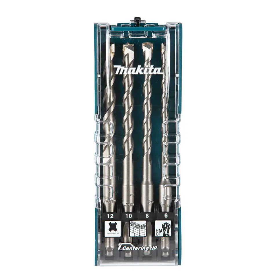 SET BROCAS MAKITA SDS PLUS 4 PZ 6-8-10-12 E-13605 1