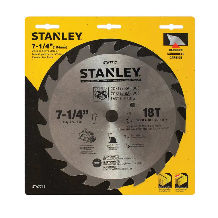 HOJA SIERRA CIRCULAR STANLEY 7.1/4