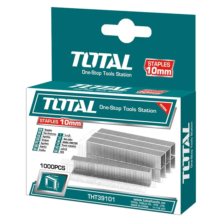 GRAPA TOTAL 10X0,7 MM - 1.000 UN. THT39101 1