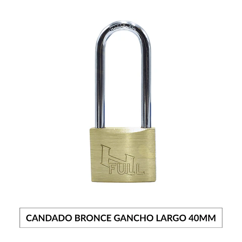 CANDADO HFULL BRONCE GANCHO LARGO 40MM. 8504550