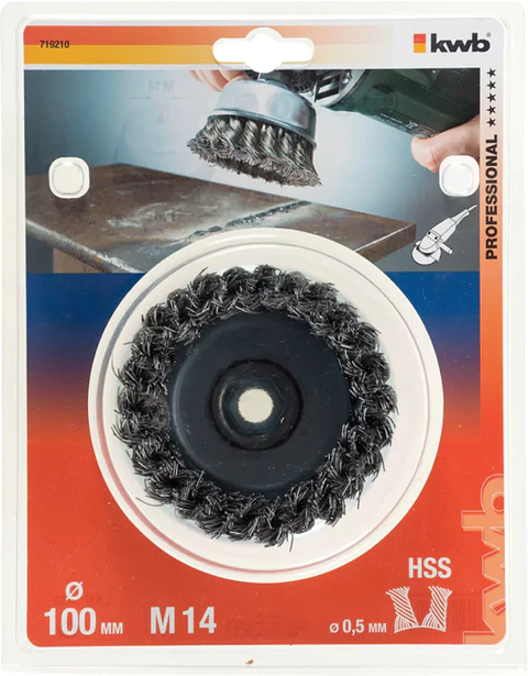 GRATA COPA TRENZADO KWB 100MM X M14 719210