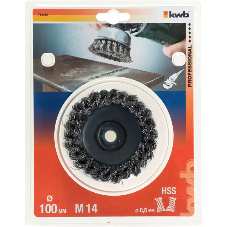 GRATA COPA TRENZADO KWB 100MM X M14 719210 1