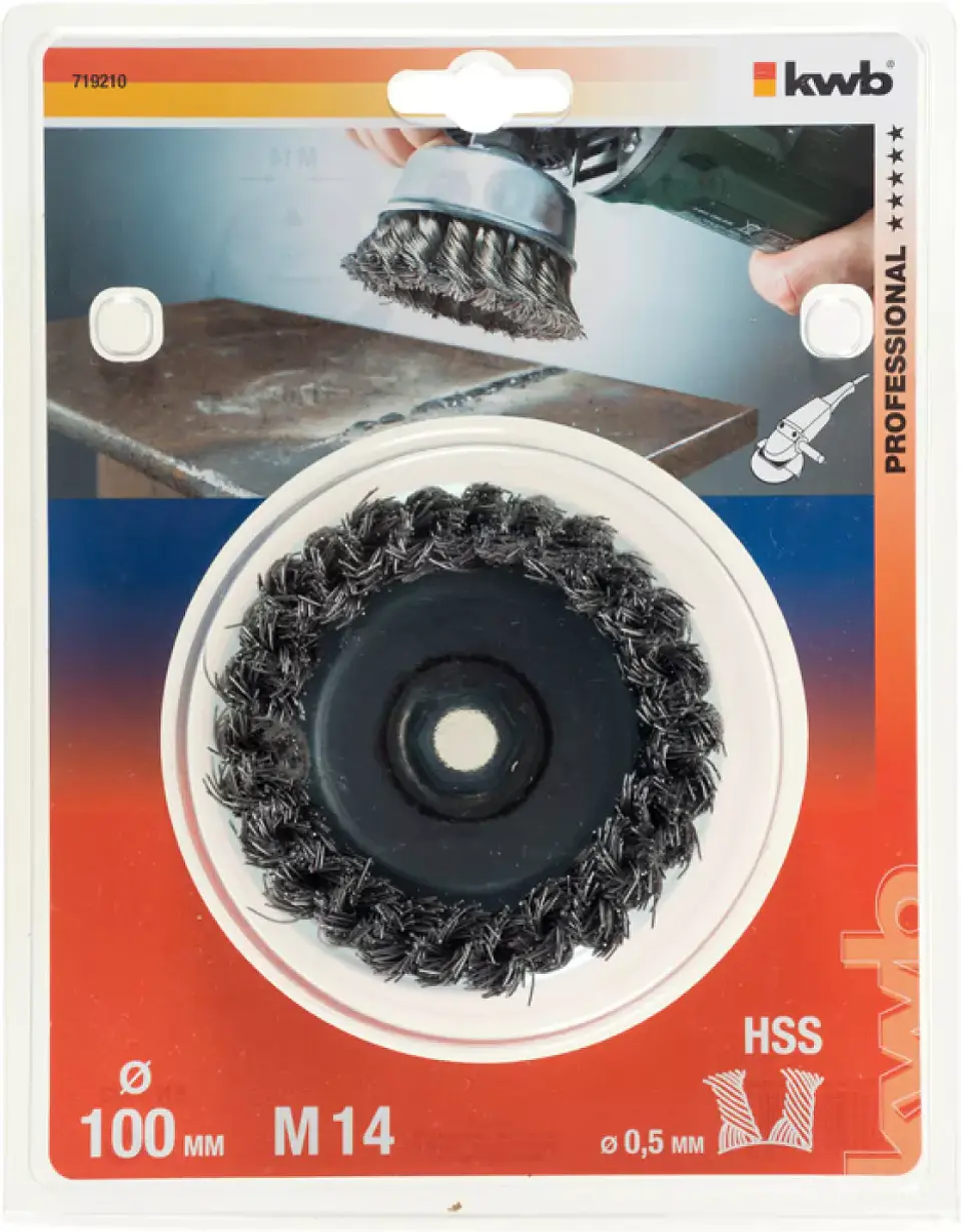 GRATA COPA TRENZADO KWB 100MM X M14 719210 1