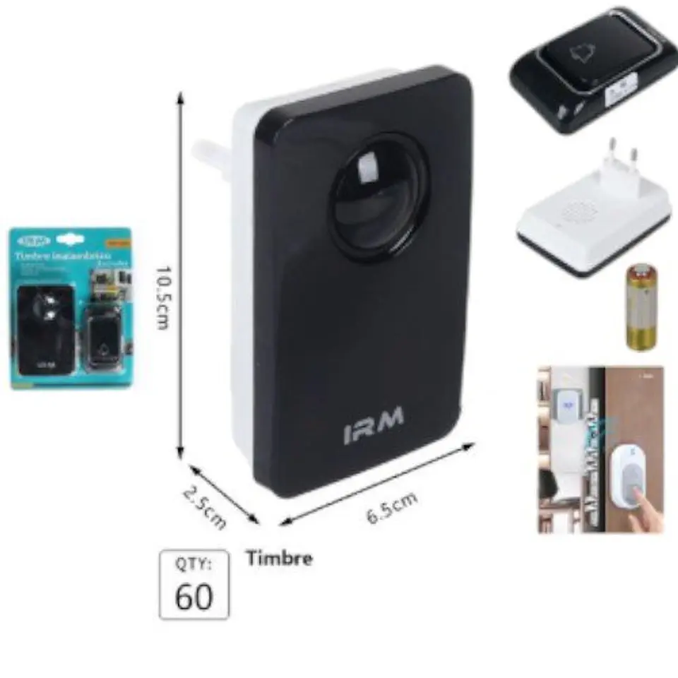 TIMBRE INALAMBRICO ENCHUFE IRM-12957 1