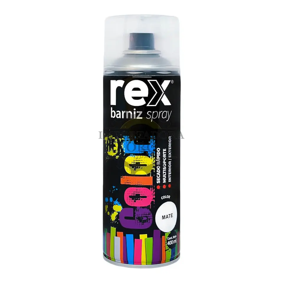 BARNIZ SPRAY REX MATE 400ML 1
