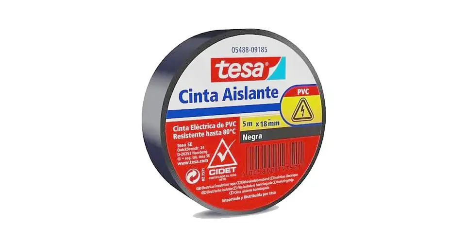 CINTA ELECTRICIDA NEGRA 18MM x 5m 1