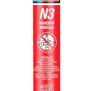 ADHESIVO MONTAJE N3 MR BUILD 280 Ml ADHSIL096046