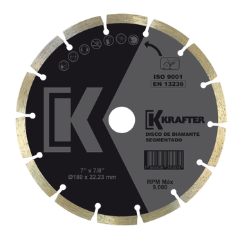 DISCO DIAMANTADO KRAFTER 7" SEGMENTADO