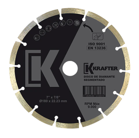 DISCO DIAMANTADO KRAFTER 7" SEGMENTADO