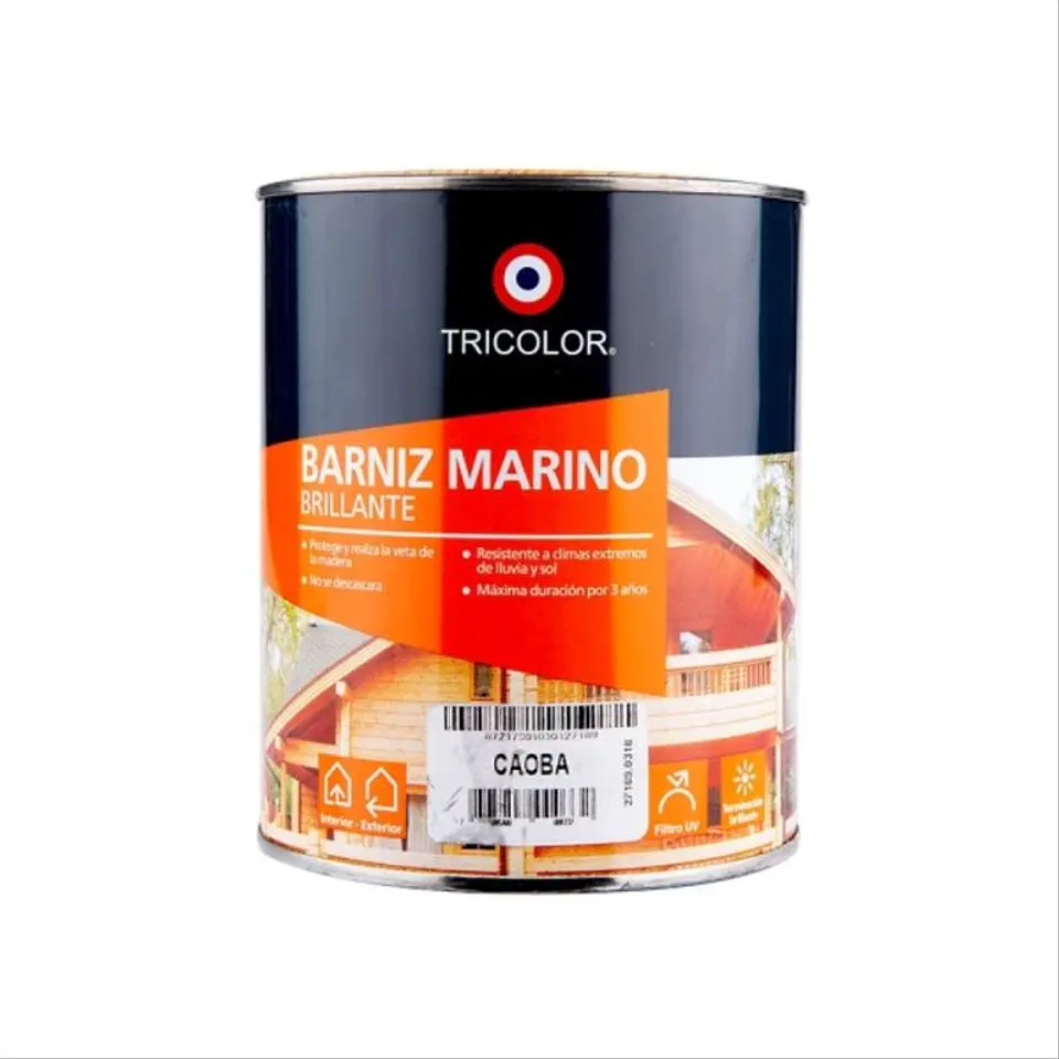 BARNIZ TRICOLOR CAOBA 1/4 GLN. 1