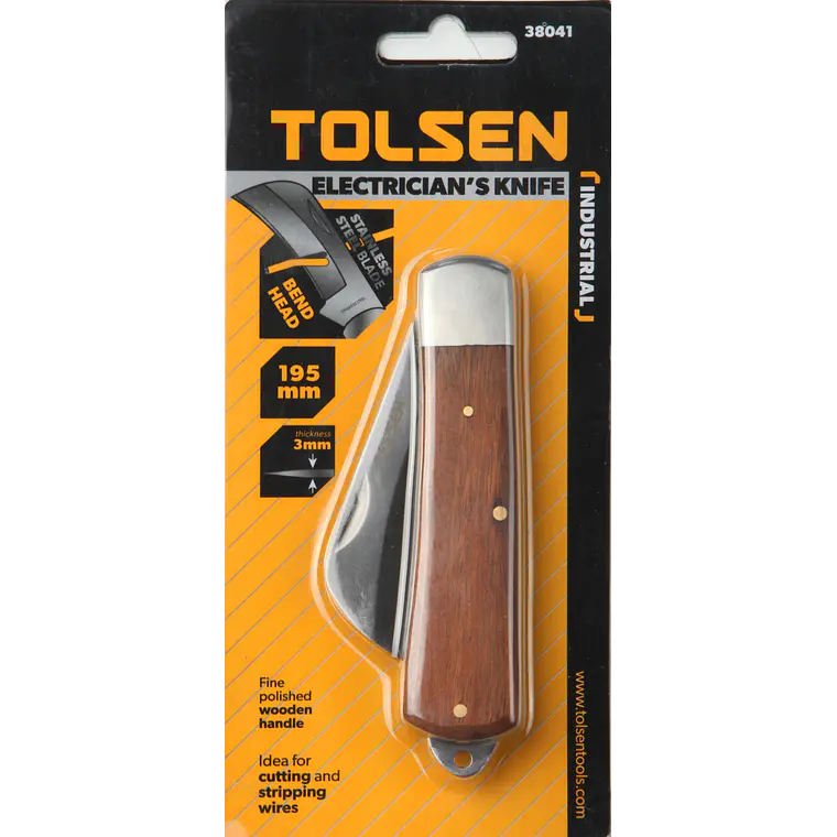 CUCHILLO ELECTRICISTA CURVO TOLSEN 38041 1