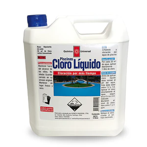CLORO PISCINA QUIMICA UNIVERSAL 5 LT.
