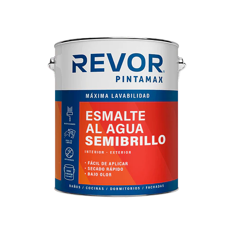 ESMALTE AL AGUA SEMIBRILLO PINTAMAX REVOR BLANCO GLN