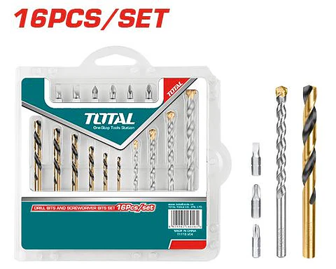 JUEGO BROCAS Y PUNTAS TOTAL 16 PZS TACSD3165