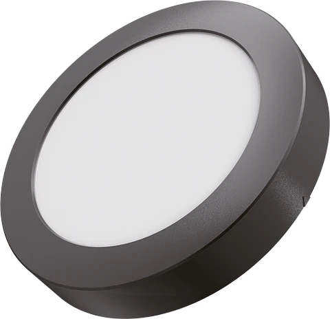 PANEL LED WELLMAX S/P. REDONDO 12W LUZ FRIA/BLACK