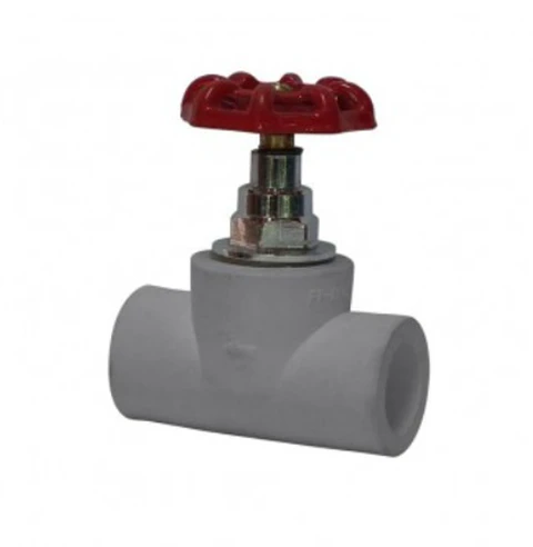 LLAVE PASO PPR 32 MM.GRIS MANILLA METAL ROJA 90103/33304