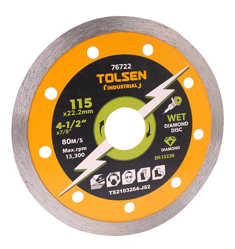 DISCO DIAMANTADO TOLSEN CONT.4.1/2" 76722