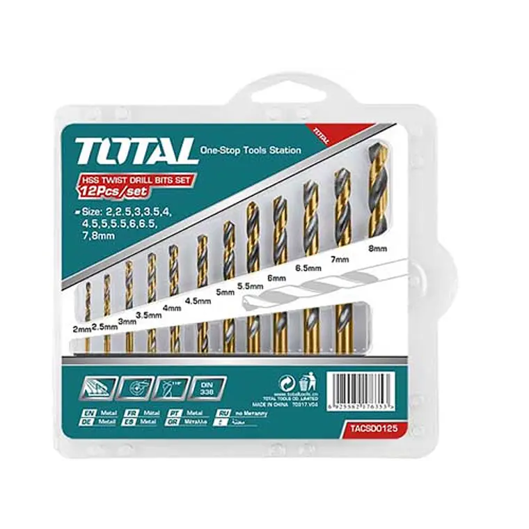 SET BROCAS METAL TOTAL 12 PZS TACSD0125 1