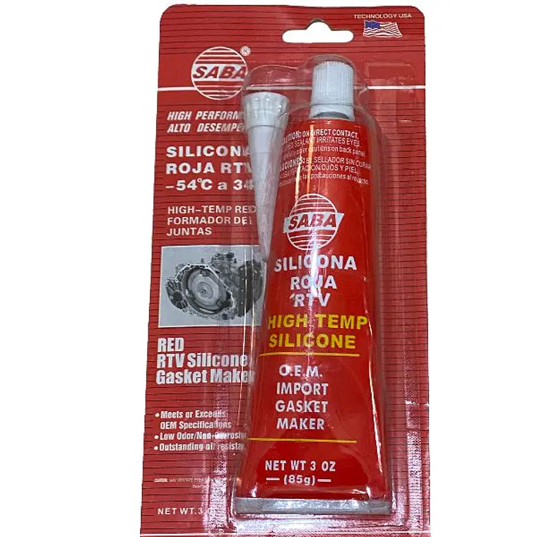 SILICONA SABA ROJA ALTA TEMPERATURA 85 GR. 1