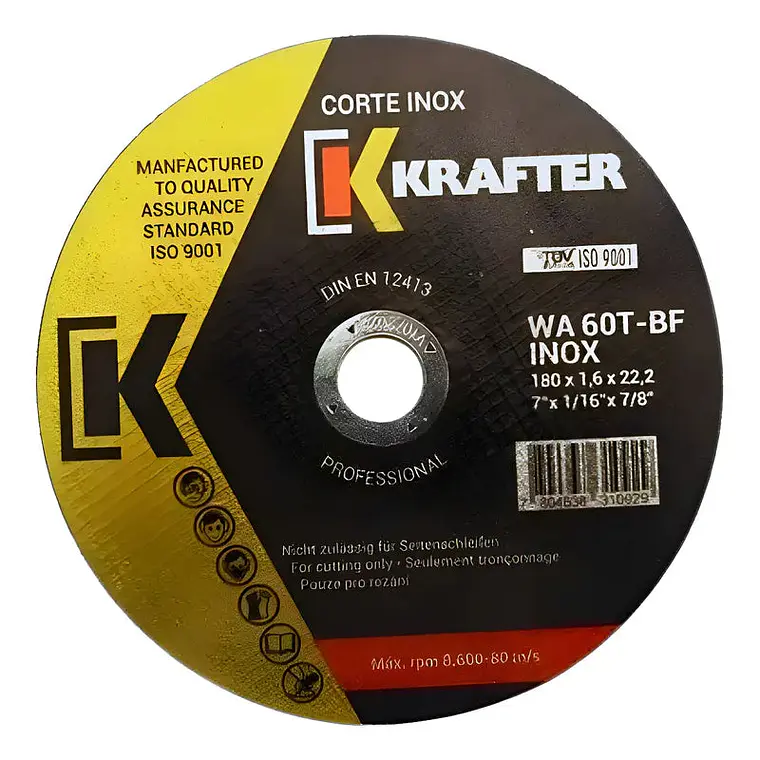 DISCO CORTE ACERO INOX KRAFTER 7