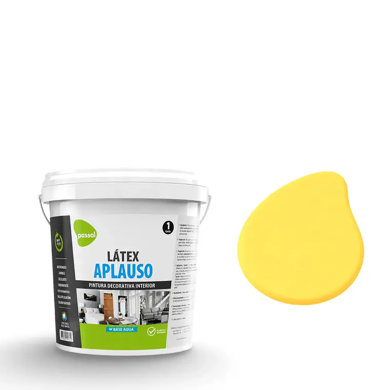 LATEX PASSOL APLAUSO AMARILLO 1 GLN. 101413033 1