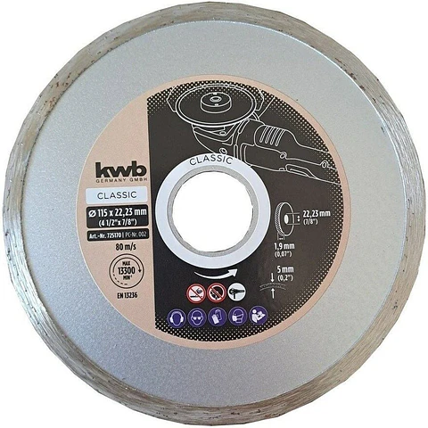 DISCO DIAMANTADO  KWB 4.1/2"CONTINUO 725170