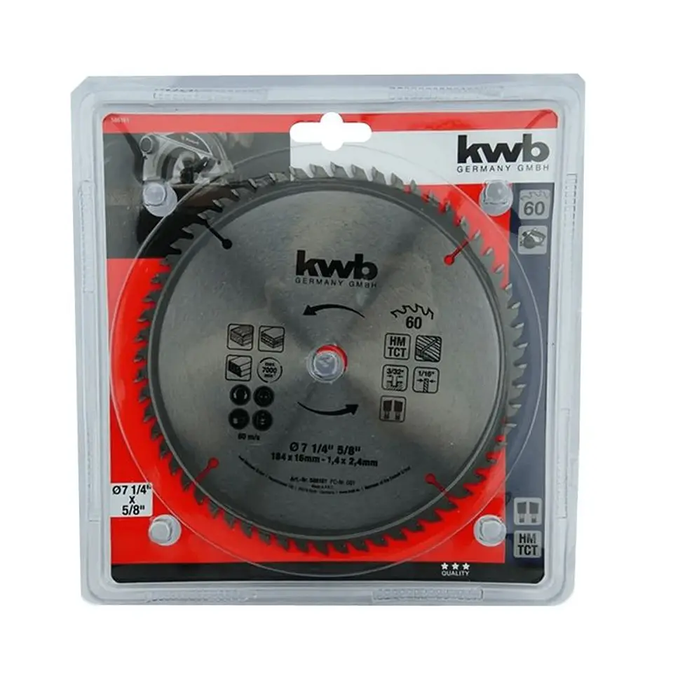 HOJA SIERRA CIRCULAR KWB 7.1/4
