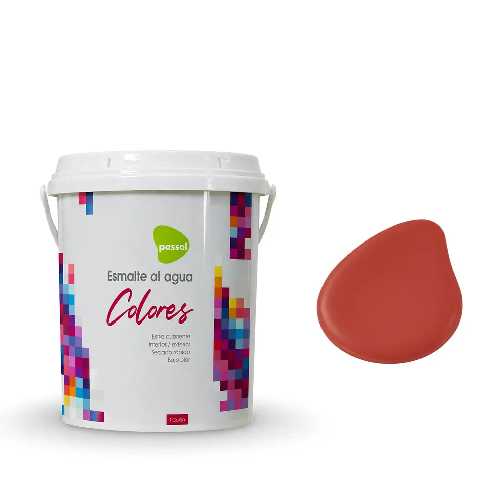 ESMALTE AL AGUA PASSOL DECO ROJO COLONIAL 1GL.101412028 1