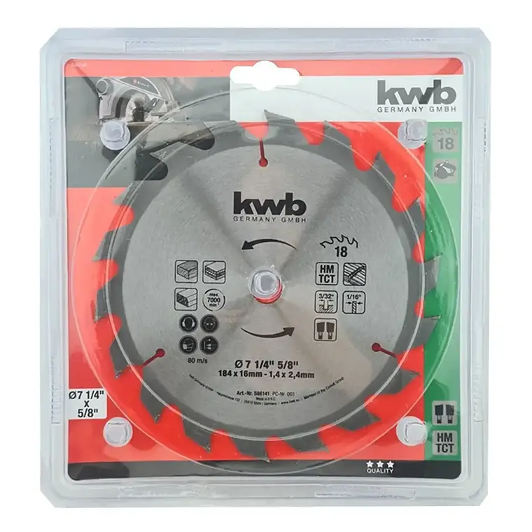 HOJA SIERRA CIRCULAR KWB 7.1/4
