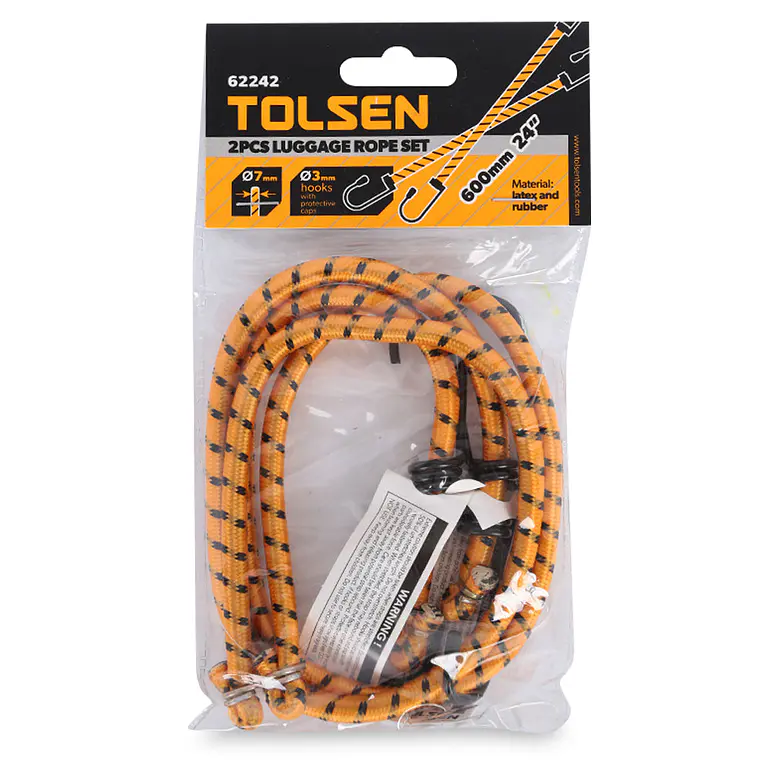 CUERDA ELASTICA TOLSEN 2 PZAS.600 MM.62242 1