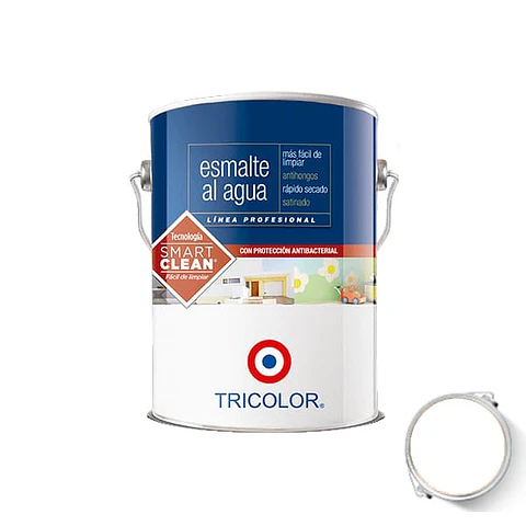 ESMALTE AL AGUA TRICOLOR BLANCO PERFECTO 1 GLN.