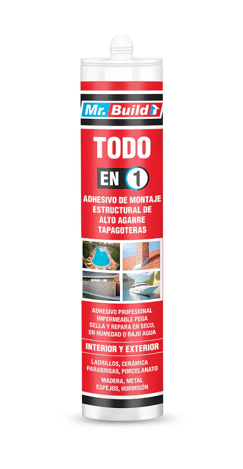 ADH. ESTRUCTURAL TAPAGOTERAS BLANCO MR BUILD 280 Ml. ADHSIL096037