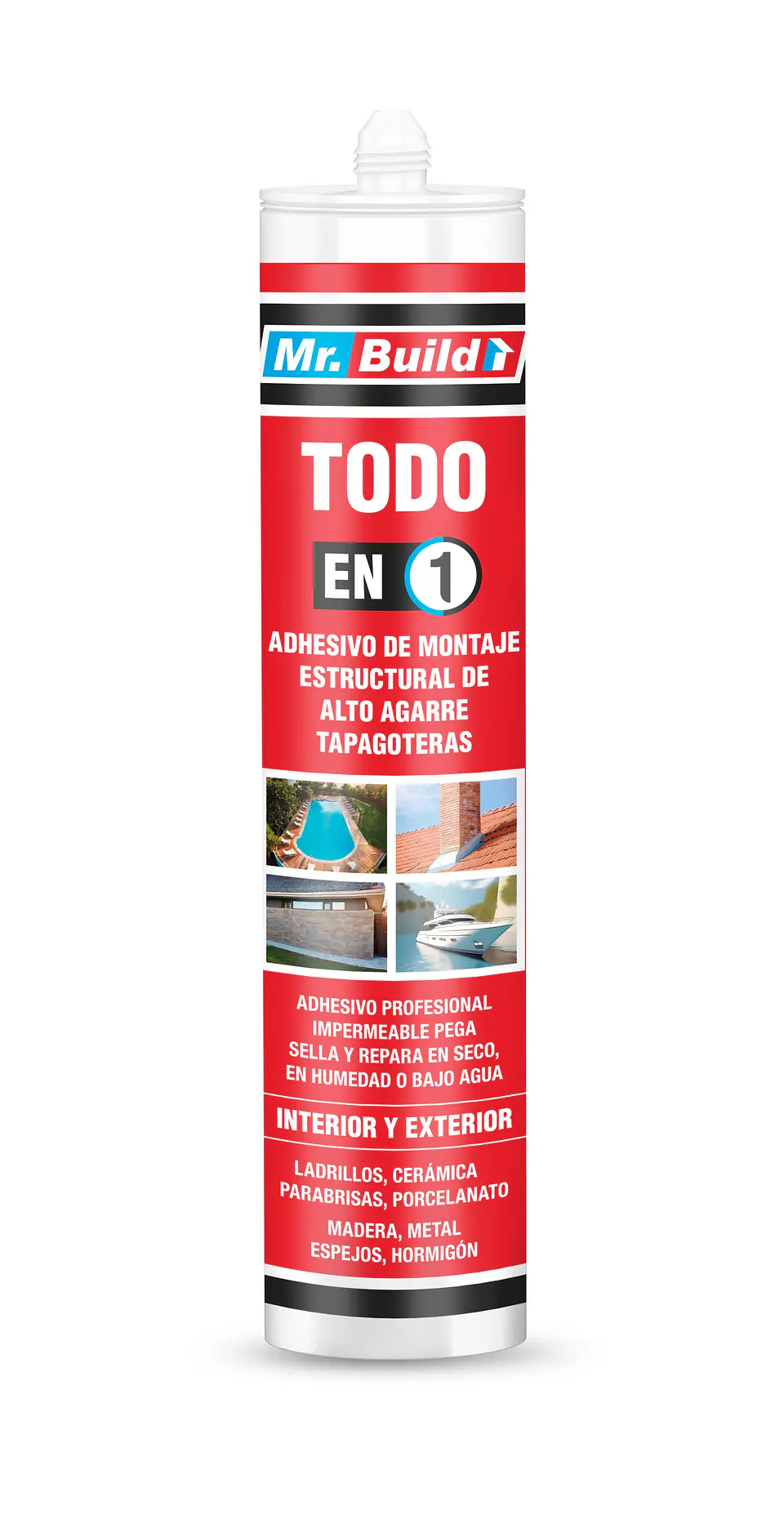ADH. ESTRUCTURAL TAPAGOTERAS BLANCO MR BUILD 280 Ml. ADHSIL096037 1