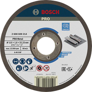 DISCO CORTE METAL BOSCH PRO 4.1/2X1.6MM 2608600214