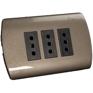 0200TA0523 ENCHUFE MEC EMB.TRIPLE 10 A.GRAFIT