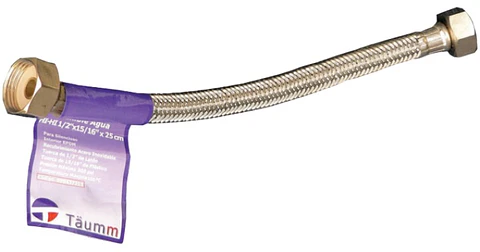 FLEXIBLE INOX.1/2"HIX15/16"HIX25CM.TUERCA METAL TAUMM 050437211