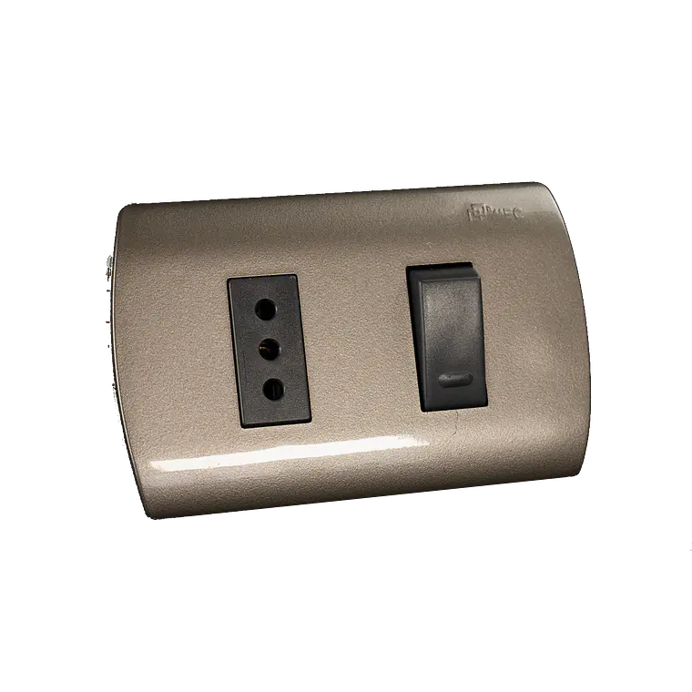 0100IA0309 INTERRUPTOR MEC EMB.9/12+ENCHUFE GRAFIT 1