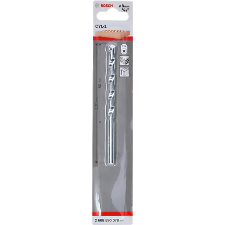 BROCA CONCRETO BOSCH 8 MM.X 120 MM.CYL-1 2608590078 1